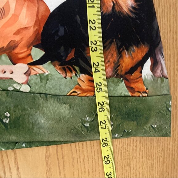 Dachshund Print Long Sleeve Shirt Womens 1XL Smooth Wired Long Haired Dog Top - Picture 8 of 8